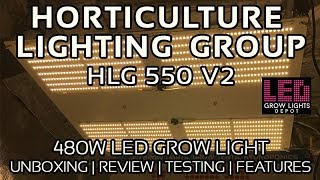 HLG 550 V2 LED Grow Light Review Unboxing and PAR Testing [upl. by Tai]