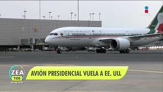 Trasladan avión presidencial a California para mantenimiento  Noticias con Francisco Zea [upl. by Faludi518]