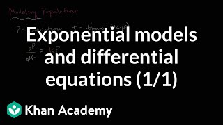 Modeling population with simple differential equation  Khan Academy [upl. by Platas]