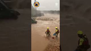 Dramatic rescues as deadly flash floods hit Spains Valencia region  ABC News [upl. by Downing]