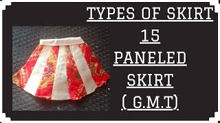 TYPES OF SKIRT  How do you cut a Panelled skirt  pattern making [upl. by Newra]