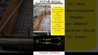 Trapezoidal combined footing design step9 Area of steel  longitudinal direction [upl. by Aohsoj]