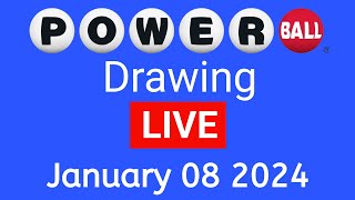 Powerball Drawing Live Results January 08 2024  Powerball Drawing Results Tonight [upl. by Asiluy987]