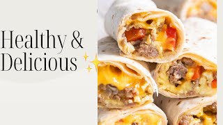 Healthy amp Delicious LowCarb Breakfast Burritos Made Easy by my husband🍽️ ✨omad [upl. by Wildee]