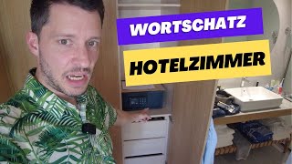 Deutsch im Hotel lernen  Was gibt es in einem Hotelzimmer [upl. by Fredella206]