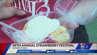 Annual strawberry festival returns to Monument Circle [upl. by Einobe]