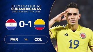 PARAGUAY vs COLOMBIA 01  RESUMEN  ELIMINATORIAS SUDAMERICANAS  FECHA 6 [upl. by Anaoj]