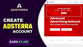 📝How to Create Adsterra Account  Adsterra Account Open  Complete Guide [upl. by Ahsal]