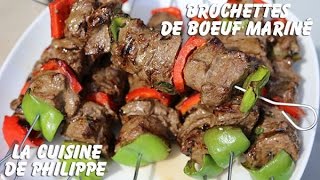 Brochettes de boeuf mariné [upl. by Keyes]