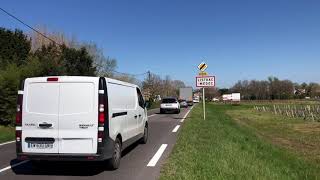 Listrac un village coupé en deux par la RD 1215 [upl. by Pammi]