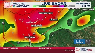 Tornado warning coverage  Impacted areas in Habersham and Rabun counties [upl. by Vikki]