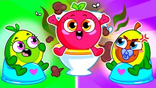 The Poo Poo Song 💩🧻 Potty Training Kids Cartoons and Nursery Rhymes with Baby Avocado [upl. by Gazo]