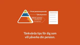 Tänkvärda tips för dig som vill påverka din pension [upl. by Hplar]