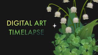 Clover Patch  Digital Art Speedpaint Timelapse [upl. by Vescuso841]