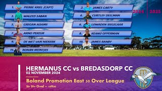 Hermanus CC vs Bredasdorp CC [upl. by Alik]