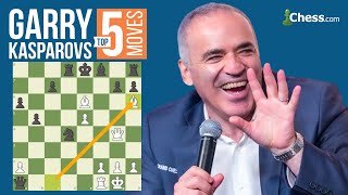 Garry Kasparovs 5 Most Brilliant Chess Moves [upl. by Isherwood]