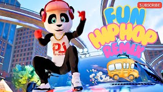 Wheels on the Bus REMIX  Pj Panda  Fun HipHop Nursery Rhymes [upl. by Aldridge]