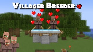 Minecraft EASIEST Villager Breeder Farm Tutorial  120 [upl. by Aidekal914]