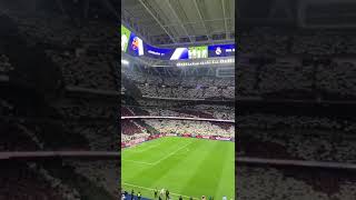 Real Madrid 0  FC Barcelona 4 La afición recibio al equipo con un gran mosaico… [upl. by Ragg238]