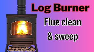 How to clean amp sweep a flue liner on a woodburner stove [upl. by Barris36]