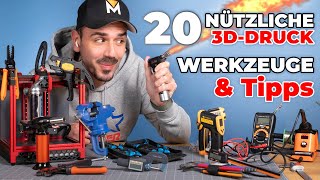 3D Drucker WERKZEUGE  20 nützliche Zubehör TIPPS für Anfänger amp Profis [upl. by Pacifa93]