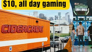 Cidercade Arcade Houston is a family friendly NerdBar [upl. by Twitt]