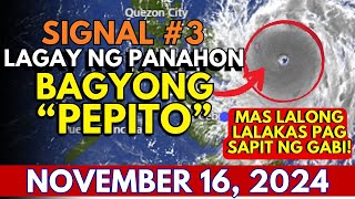 Lagay Ng Panahon Nov 16 2024  Weather Update  Pagasa Weather Update Today [upl. by Gnuhn914]