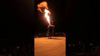 Fire show ver1 Desert Safari dubai lightingdance wheretogo wheretovisit holiday fireshow [upl. by Syck294]