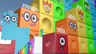 Numberblocks Puzzle Step Squad 500 500000 25000000 BILLION BIGGEST Numberblocks Numbers [upl. by Thelma]