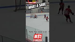 31 Marcolin Rate this save nhl icehockey goalie save hockey ohl finland canada shorts [upl. by Esirahs]