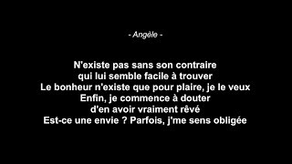 Angèle  Tout oublier feat Roméo Elvis Paroles [upl. by Enalahs]