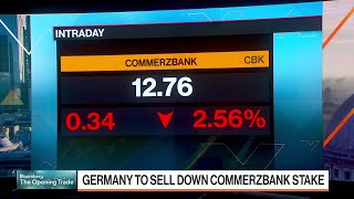 Commerzbank German Government to Cut Stake in Lender Following Shares Rally [upl. by Aldos]