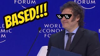 The Most Based Speech On the Internet Argentina President Javier Milei at Davos WEF [upl. by Adirem616]