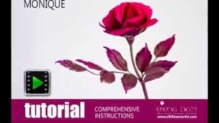 How no make silk flowers  rose Monique Video tutorial [upl. by Nessnaj42]