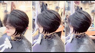 Fix a Short Bob Hair  Beautiful Short Layered Bob Haircut With Graduation [upl. by Tiffi]