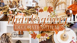 rustic thanksgiving ideas  fall thrifted tablescape  fall kitchen decorate [upl. by Ateiluj]