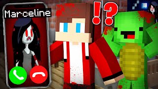 How MARCELINEEXE Called JJ and Mikey  in Minecraft Maizen [upl. by Weider]