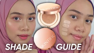 SKINTIFIC Cushion Foundation  SHADE GUIDE [upl. by Aral967]