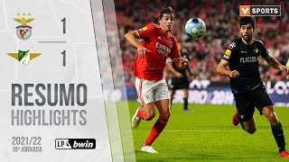 Highlights  Resumo Benfica 11 Moreirense Liga 2122 18 [upl. by Agnese]