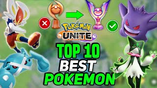 Top 10 Best Pokemon for solo Ranking in 2024  Reach Master Rank in 1 Day Pokemon unite [upl. by Atneuqal257]