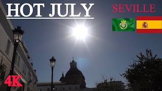 SEVILLE WALK UNDER HEATWAVE  4K WALKING TOUR SPAIN CITY [upl. by Kcerb]