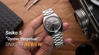 The best Rolex Oyster Perpetual you can buy for 100 Seiko 5 SNXS79 Review [upl. by Tloh958]