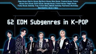 62 EDM Subgenres in KPOP [upl. by Aleciram]