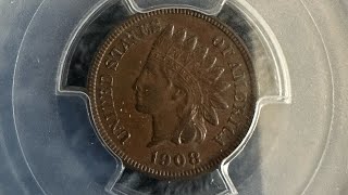 1908S PCGS AU50 Indian Head Penny [upl. by Adelbert]