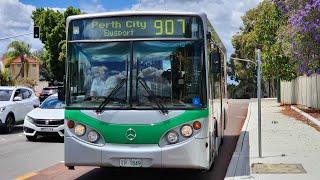 Transperth TP1849 MercedesBenz O405NH Midi Voith Kickdown [upl. by Aierb]