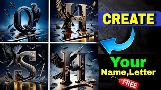 How To Make Professional Letter Name Photos With Ai  Bing Image Creator Ai Photo Editing [upl. by Thisbe]