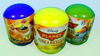 Disney PLANES Fire amp Rescue surprise eggs unboxing 3 Disney Planes eggs surprise For kids [upl. by Berardo]