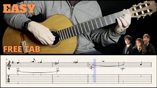 Hedwigs Theme from Harry Potter Easy Guitar  Free Tab and Sheet music [upl. by Nomrac]