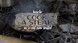 How To Cook a Steak on a Cast Iron Skillet [upl. by Veda]