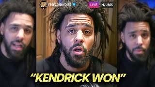 J Cole Admits Kendrick Lamar Beat Drake On IG Live [upl. by Baryram674]